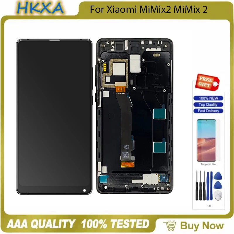 Pantalla LCD Original para Xiaomi Mi Mix 2 Mix2, montaje de digitalizador con pantalla táctil de 5,99 pulgadas con marco para Xiaomi MiMix2, repuesto LC