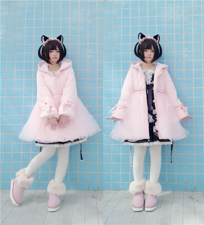 Зимний сетчатый пуховик с большим меховым воротником теплое пальто принцессы в