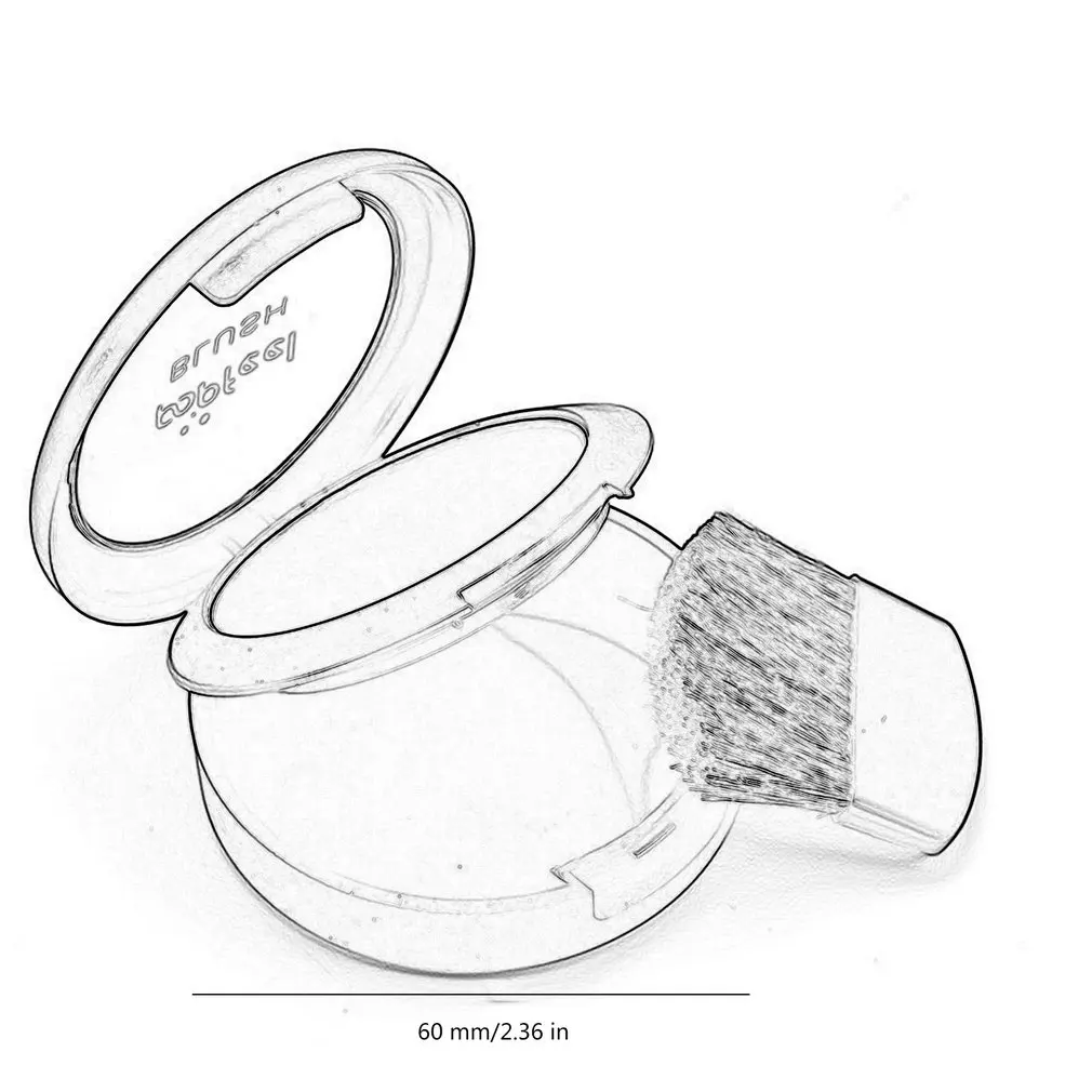 Макияж Мода 3 в 1 румяна пудра Кисть Зеркало Лицо Косметика набор 6 цветов щетка