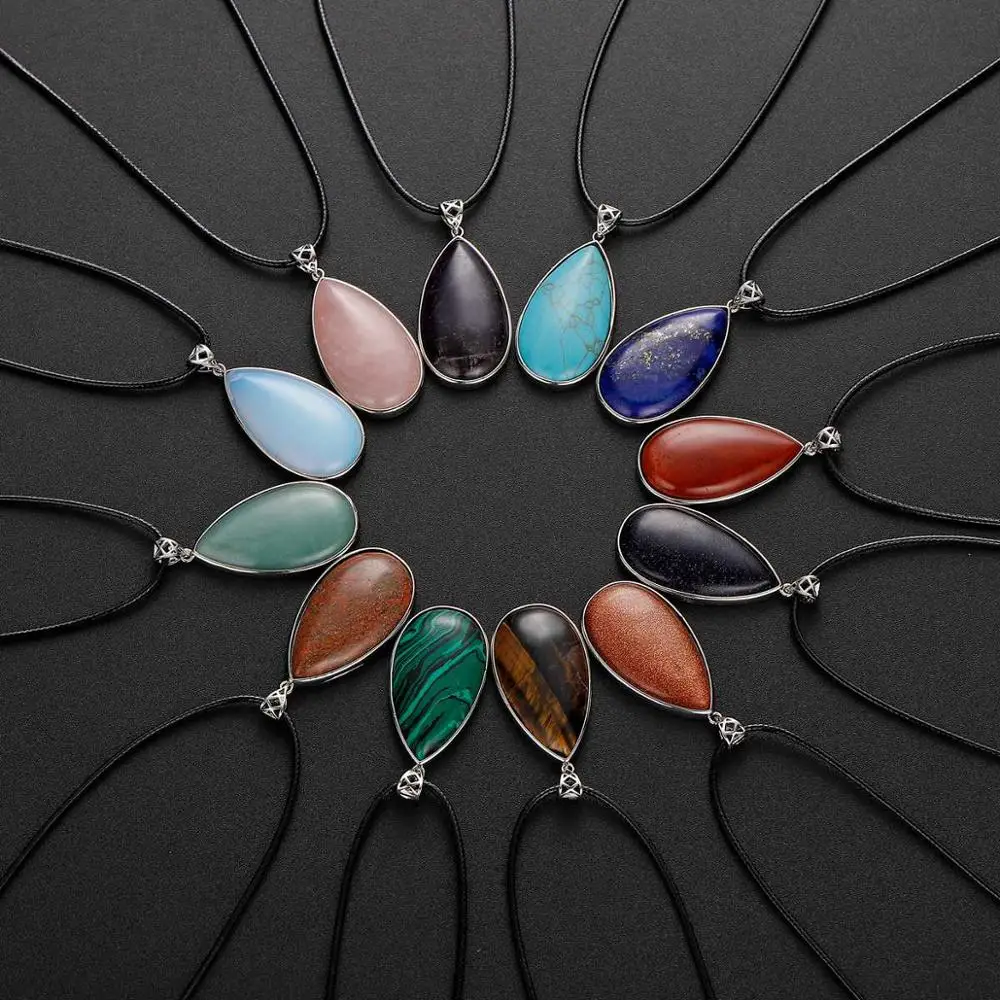 Кулон из нержавеющей стали ASHMITA кулон в виде капли воды камня для мужчин и