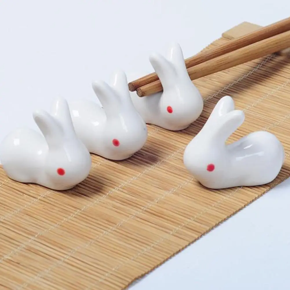 Милые керамические Мультяшные Белые Палочки с кроликом держатель для кухни