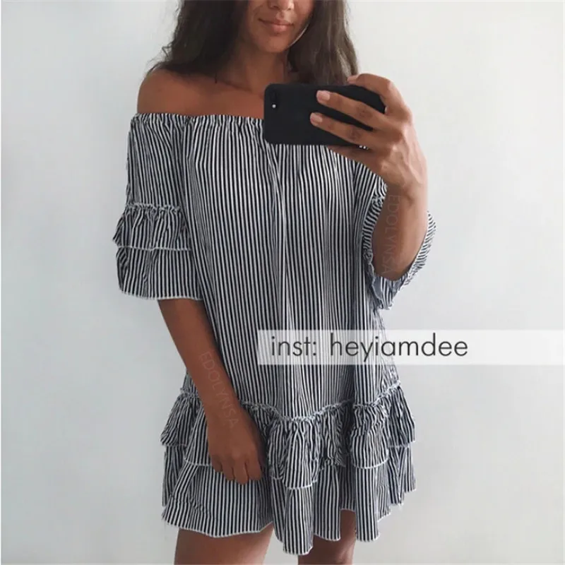 Женское платье-туника в полоску пляжный купальный костюм-туника кафтан саронг