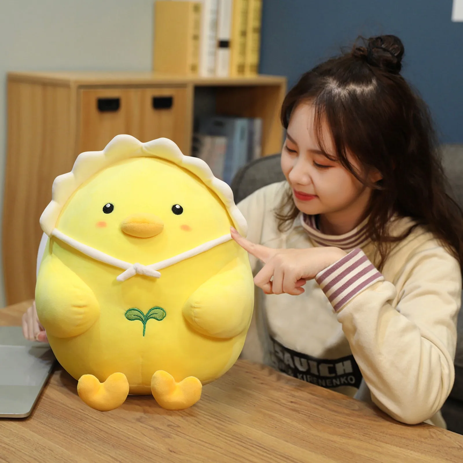 

30CM Creative Cute Soft Chick Yellow Pink Doll Children Couple Chick Pillow Cushion Plush Toy To Accompany Children Adults Gifts