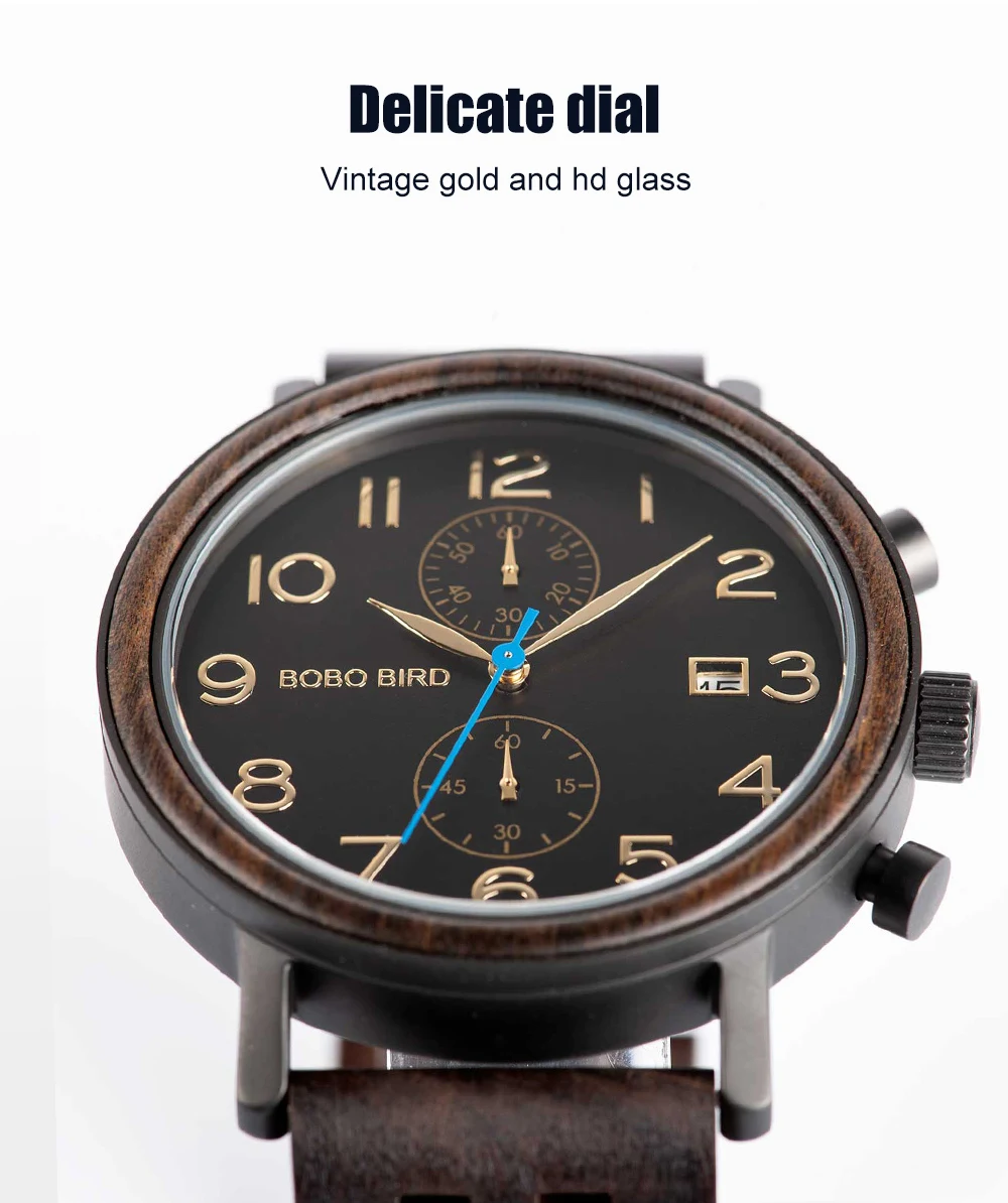 BOBO BIRD люксовый бренд Relogio Masculino мужские часы бизнес деревянные наручные часы Деревянный ремешок подарок для отца мальчика друга принять логотип
