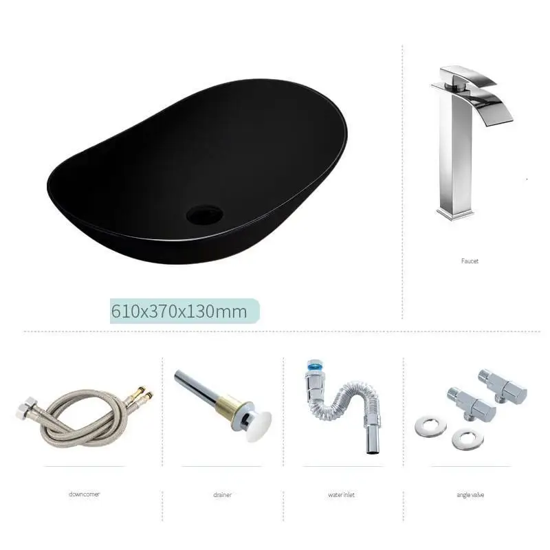 Lavatorio чаша де Appoggio Куба Para Black Umywalka Evier Lavandino Bagno Waschtisch раковина для ванной комнаты Lavabo Pia Banheiro - Цвет: MODEL J