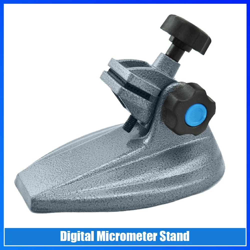 

Digital Micrometer Stand with Non-Slip Clamping Pad Mini Universal Adjustable Metal Micrometer Base Holder Stand