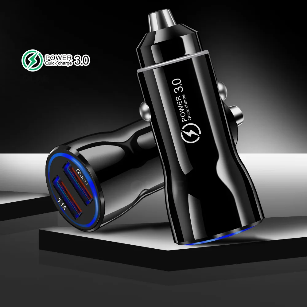 Олаф мини USB 3.1A Быстрая зарядка 3,0 Быстрая зарядка двойной USB Автомобильное зарядное устройство для Iphone 8 X XS для huawei p20 lite Автомобильное зарядное устройство для телефона