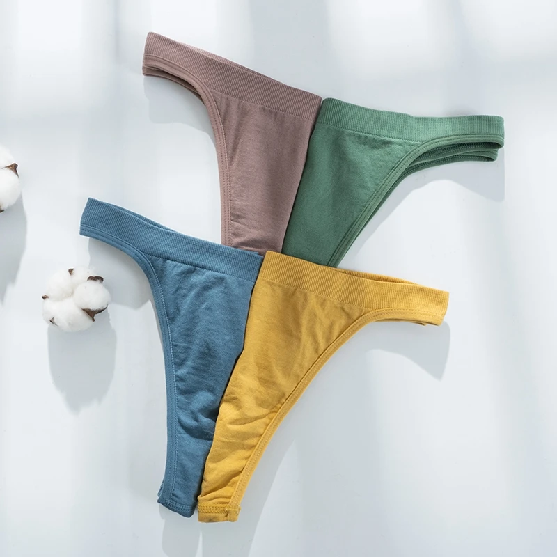 Сексуальные стринги трусики женские трусы однотонные удобные Т образные с