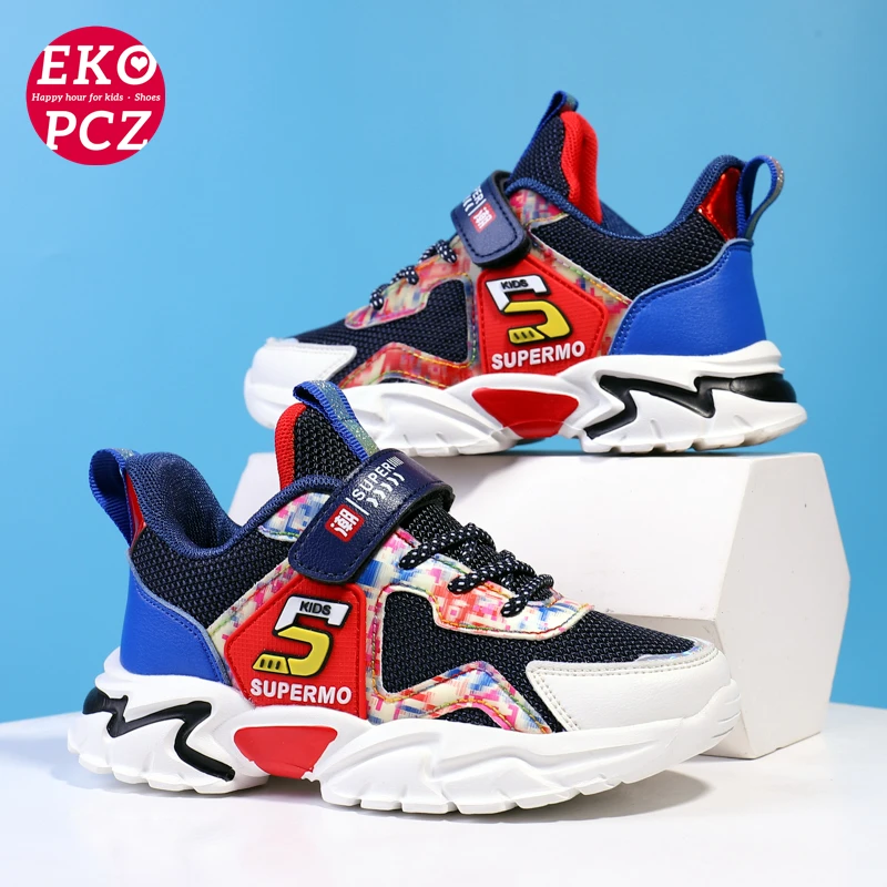 

EKOPCZ Новое поступление 2022 летняя детская повседневная обувь для мальчиков дышащая детская спортивная обувь для девочек тренировочные сетча...