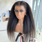 Легкие износостойкие прямые передние парики Yaki из синтетического волокна, термостойкие волосы