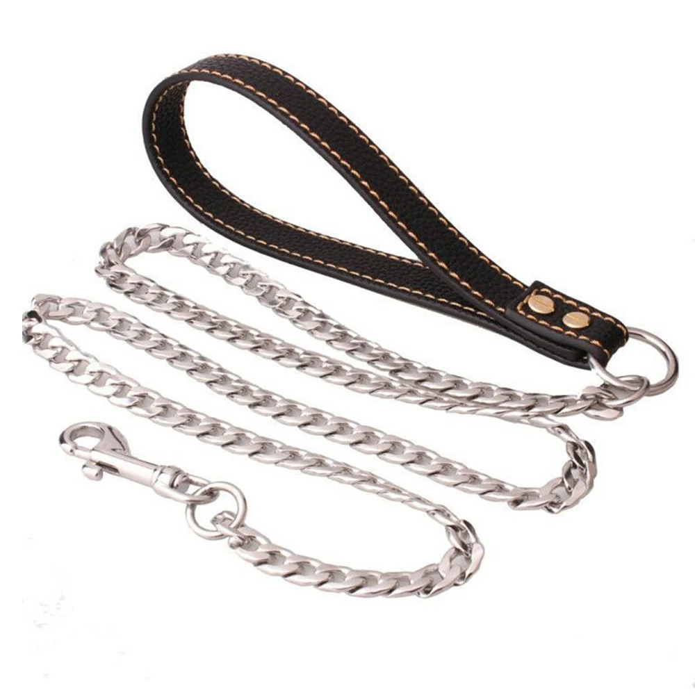 Прочный металлический поводок для собак прочная рулетка из нержавеющей стали