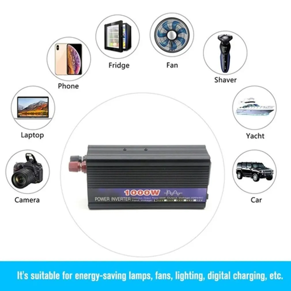 

1000w Pure Sine Wave Inverter Smart Power Inverter Single Digital Display Car Inverter Conversion Booster