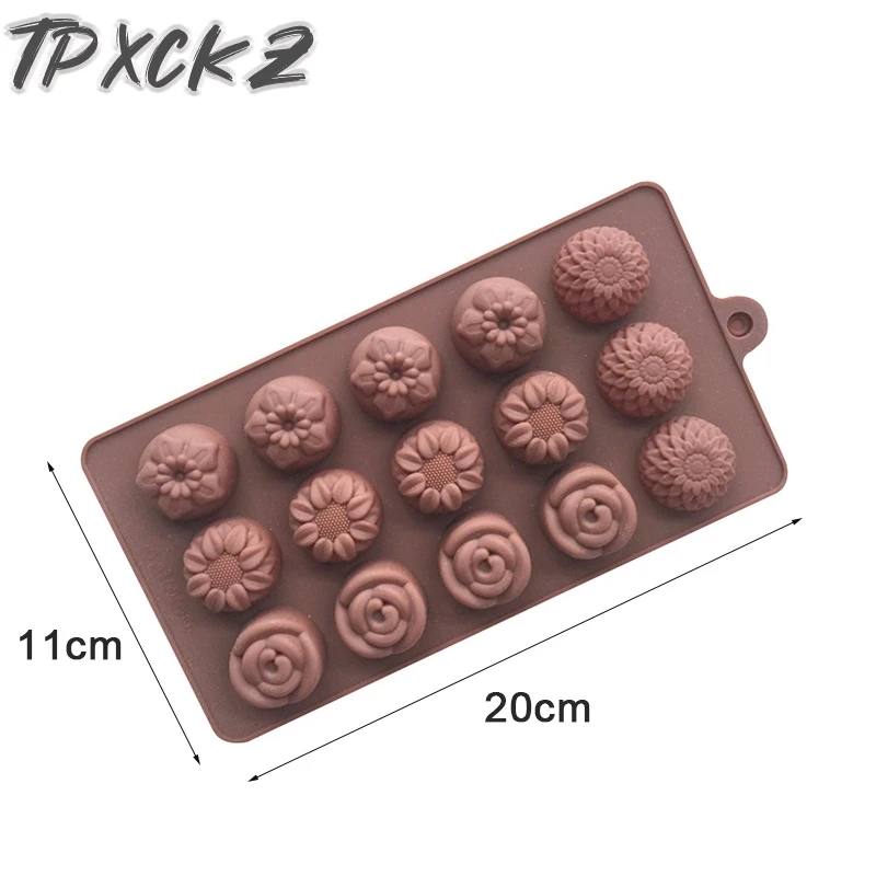 

Silicone Flower Rose Chocolate Cake Soap Mold Baking Ice Tray Mould Cake Cookies Form Chocolate Soap Sugar Kitchen Baking Tools