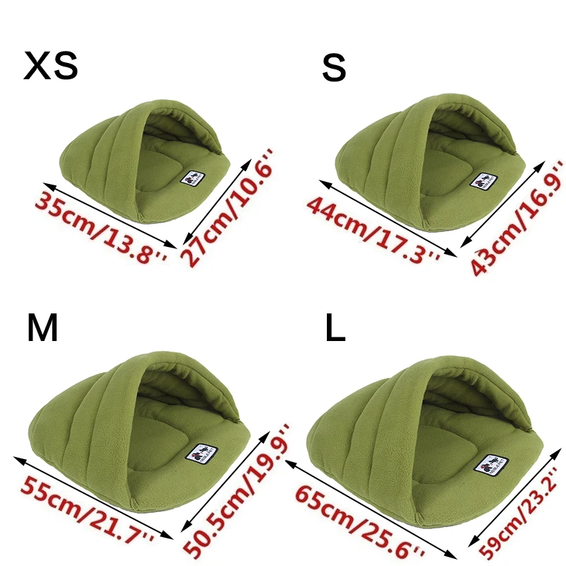 WHPC Warm Small Dog Bed Cave House Slippers Beds Kitten Mat Nest Kennel Sleeping Bag Mats Cushion For Cats Dogs Supplies | Дом и сад