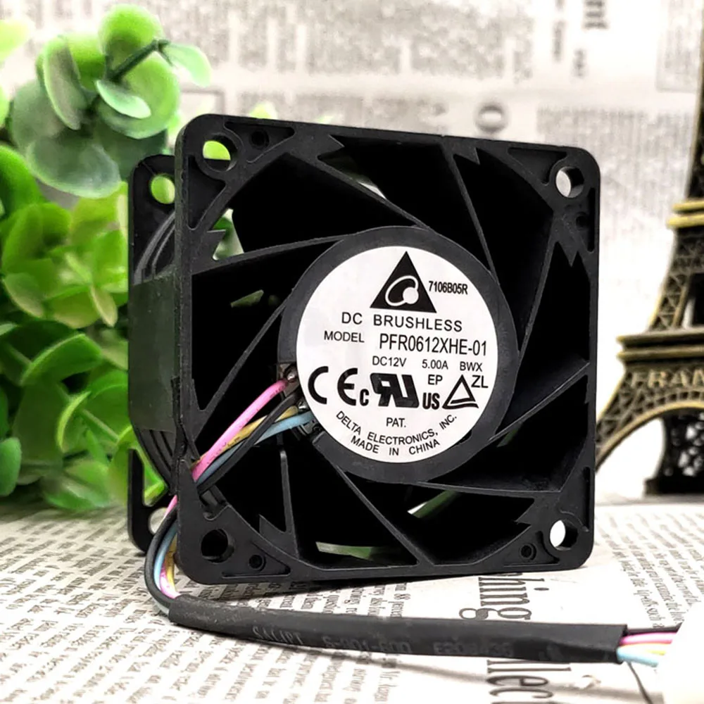 Для delta PFR0612XHE 01 6038 AC/DC 12V 5.00A 60*60*38 мм сервер инвертор ШИМ 4 контактный осевой