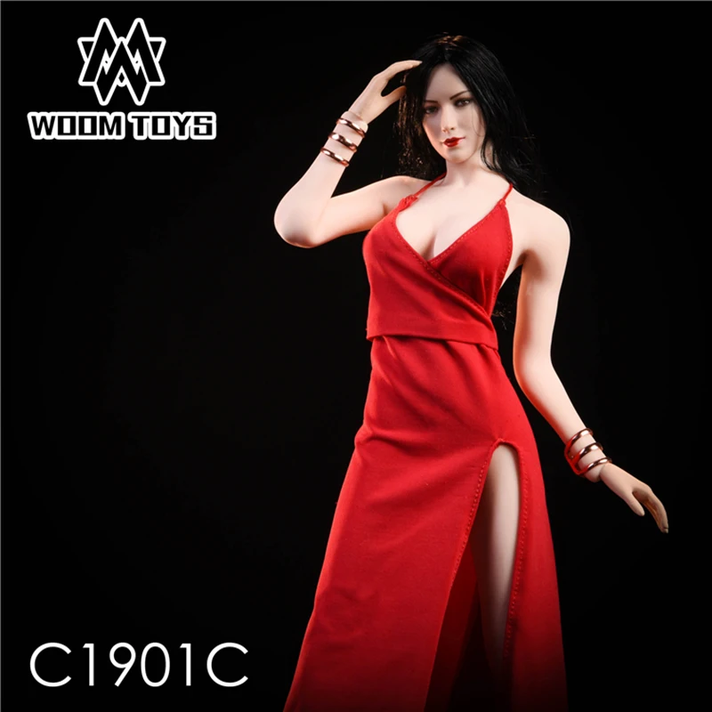 WOOM TOYS C1901 1/6 масштаб ada Wong платье набор Модельное платье Красный ковер вечернее платье подходит для женщин тело женщина голова Лепка
