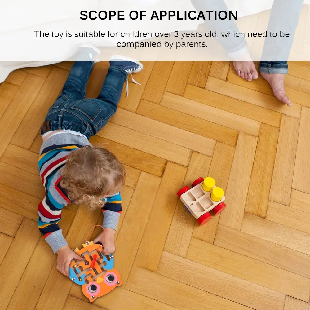 

Motesorri Children Wooden Puzzle Game Magnetic Maze Toy Kid Early Educational Brain Teaser Wooden Toy Intellectual Jigsaw Board
