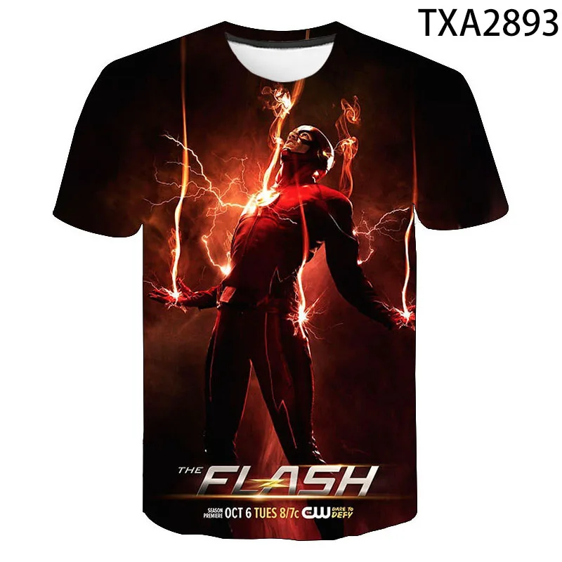 

Крутая 3D футболка для мужчин, женщин, детей, футболка с принтом аниме Flash DC, лето 2021, повседневные топы с коротким рукавом для мальчиков и дево...