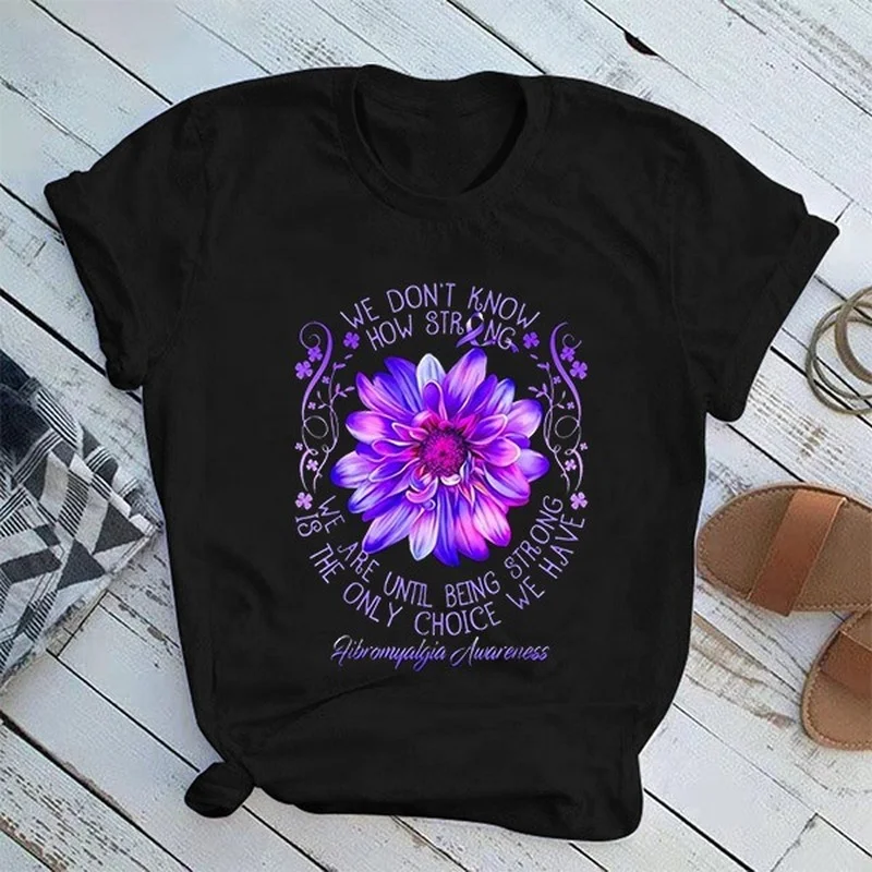 

Purple Sunflower Print T Shirt Women Short Sleeve O Neck Loose Tshirt Summer Women Causal Tee Shirt Tops Camisetas Mujer