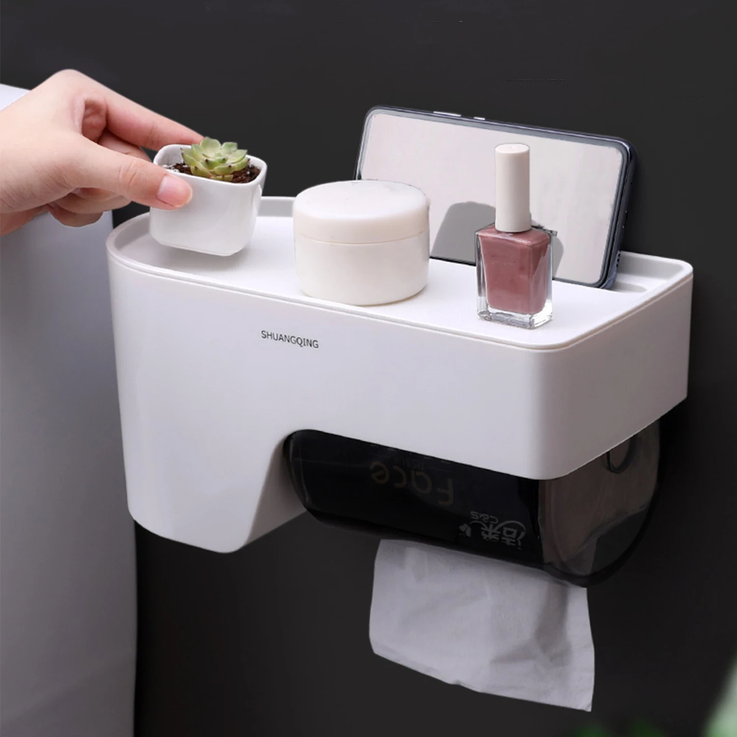 Настенный диспенсер для бумажных полотенец стойка хранения в ванной комнате