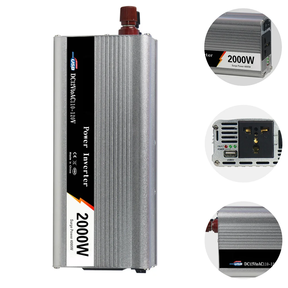 1 Set Premium Car Solar Inverter Vehicle Solar Inverter Auto Solar Inverter