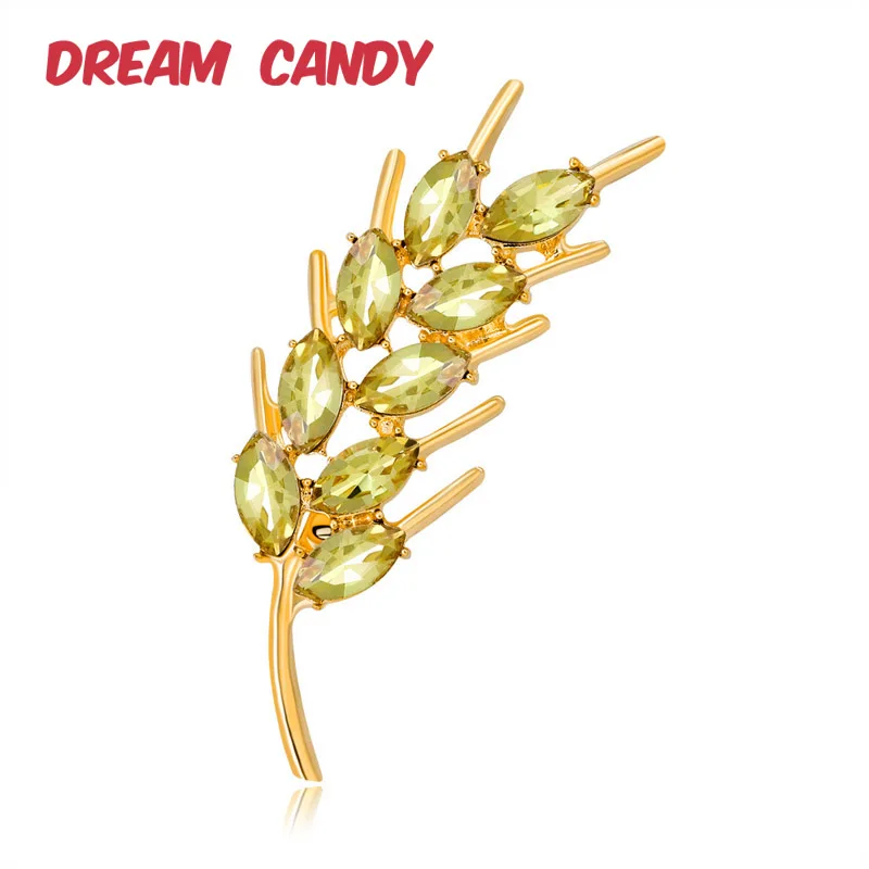 Dream Candy изысканные стразы пшеничные уши Броши для женщин креативная брошь