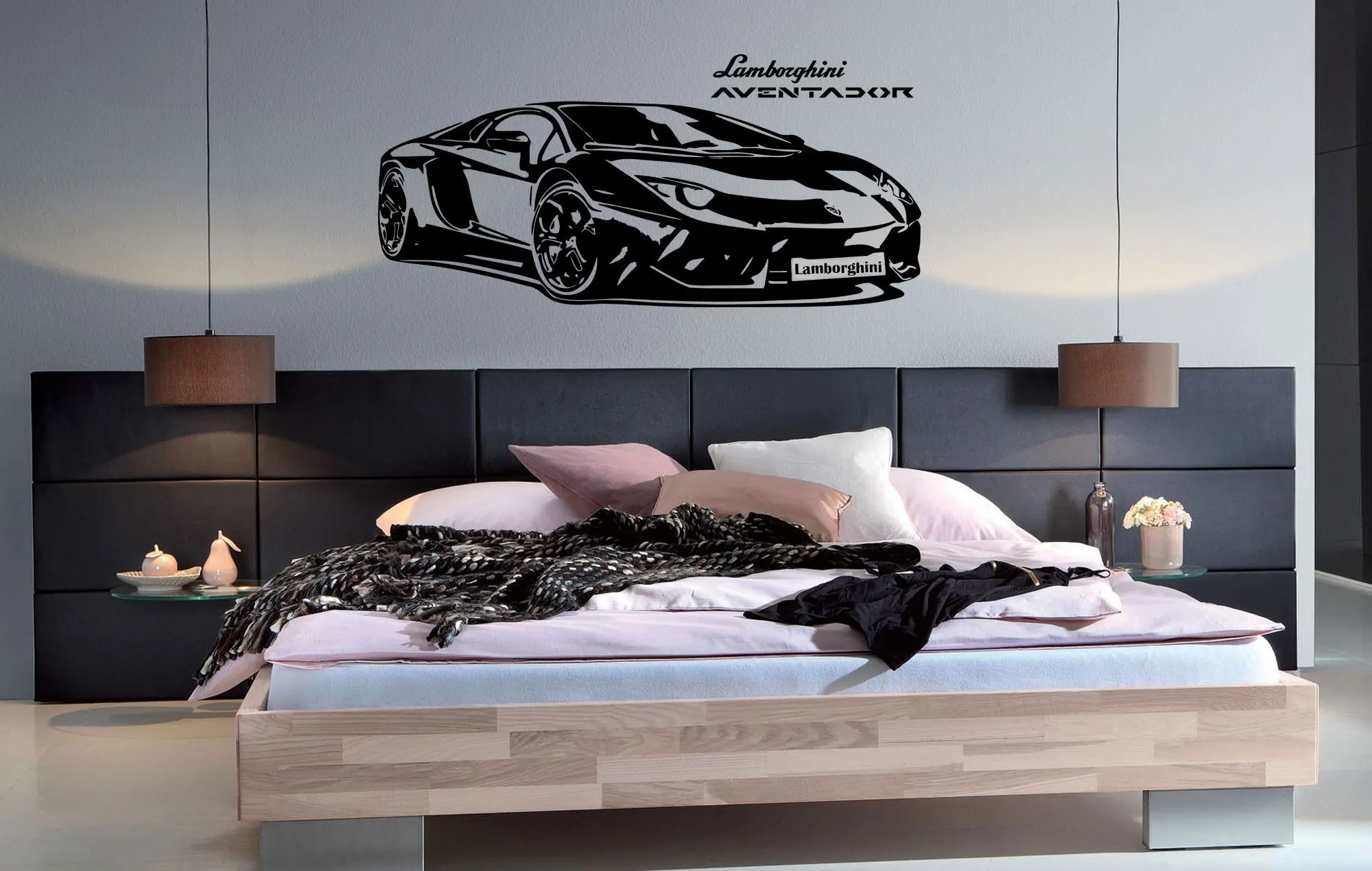 Настраиваемые персонализированные виниловые настенные наклейки Aventador Super car youth