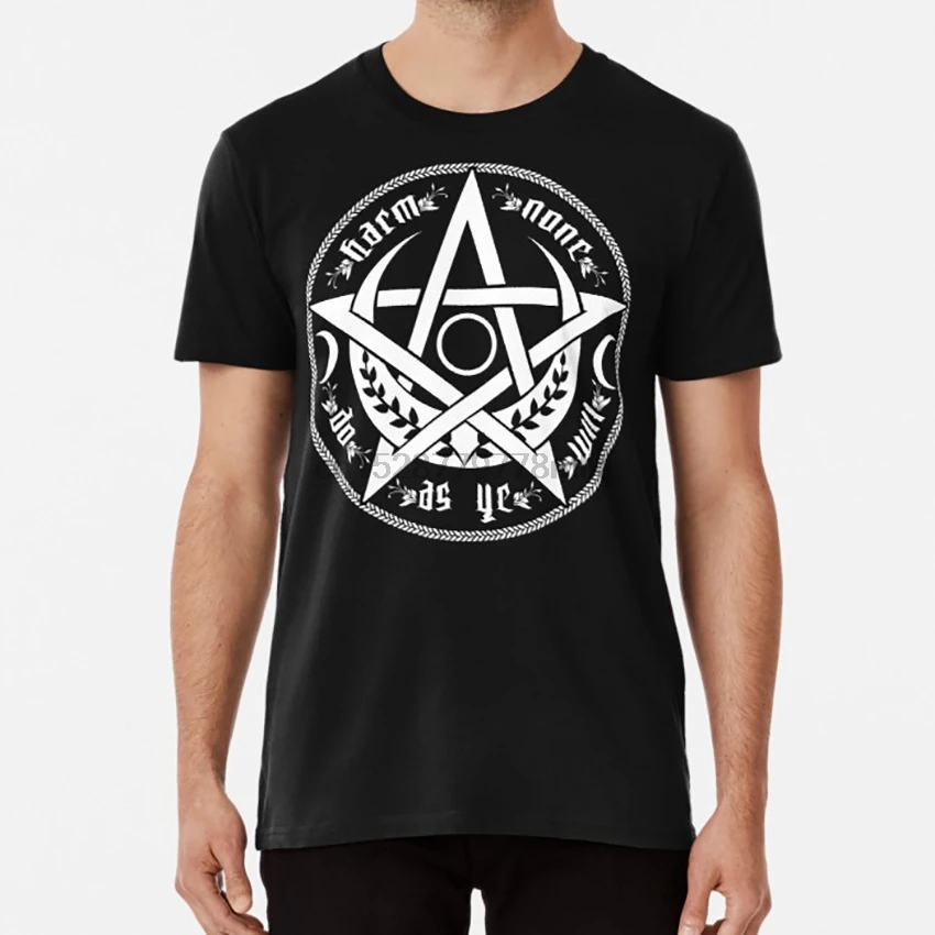 DO AS YE WILL rede футболка с пентаграммой колдуньей языческая Викка wiccan hecate triple goddess magic