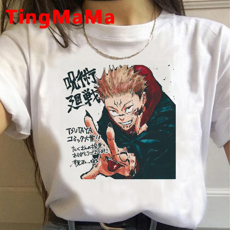 2021 новая японская аниме Jujutsu Kaisen футболка для мужчин Kawaii летние топы Yuji Itadori