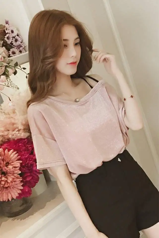 

Summer 2020 short Blue t shirt Women sleeve Top Garment