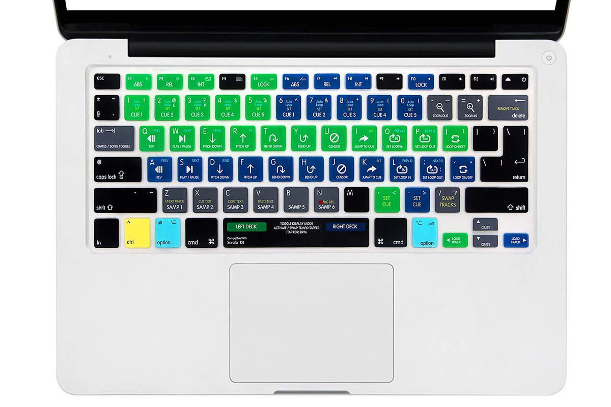 HRH тонкий Ableton Live Logic Pro X Avid Pro инструменты ярлык клавиатуры Обложка кожи для Macbook Pro Air retina 13 15 17 до - Цвет: Serato DJ