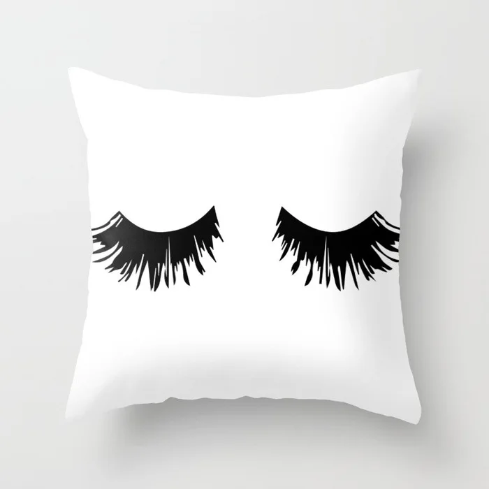 

Black White Geometric Letter Polyester Cushion Cover Throw Pillow Car Home Decoration Sofa Bed Decorative Pillowcase