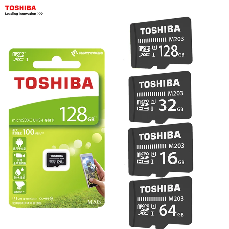 TOSHIBA карта памяти Micro SD класс 10 128 ГБ 16 32 64 100|Карты памяти| |