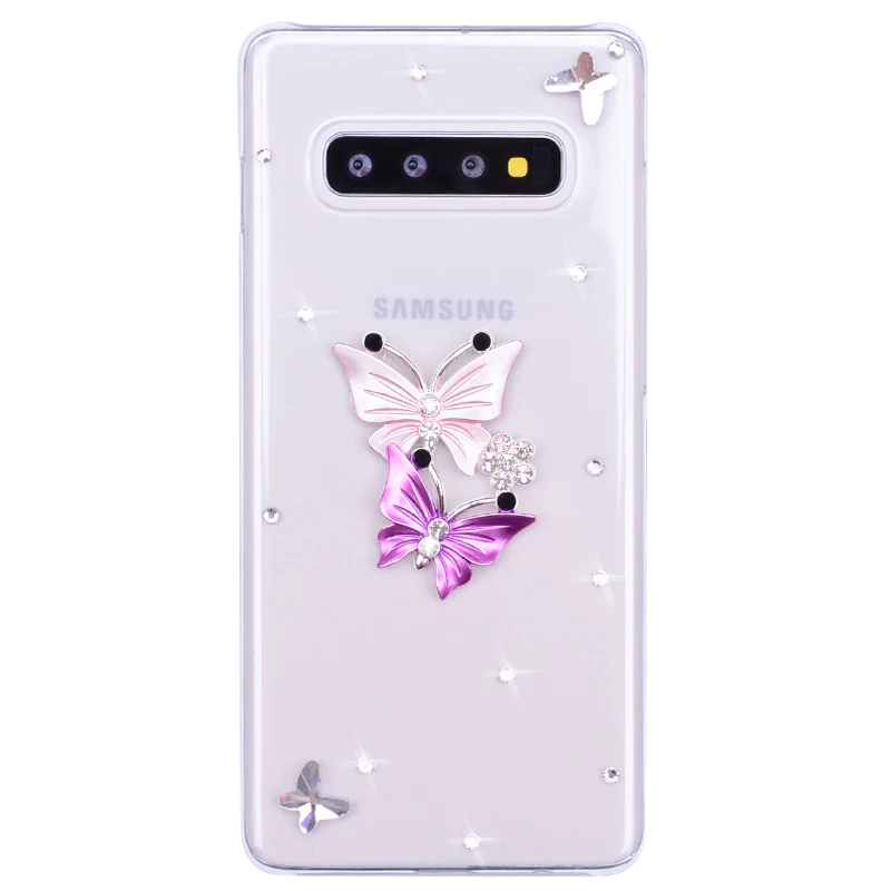 Сделай сам со стразами чехол для samsung Galaxy S8 s9 S10 Plus Note 8 9 4 5 A9 2018 A5 A7 2017 украшенная