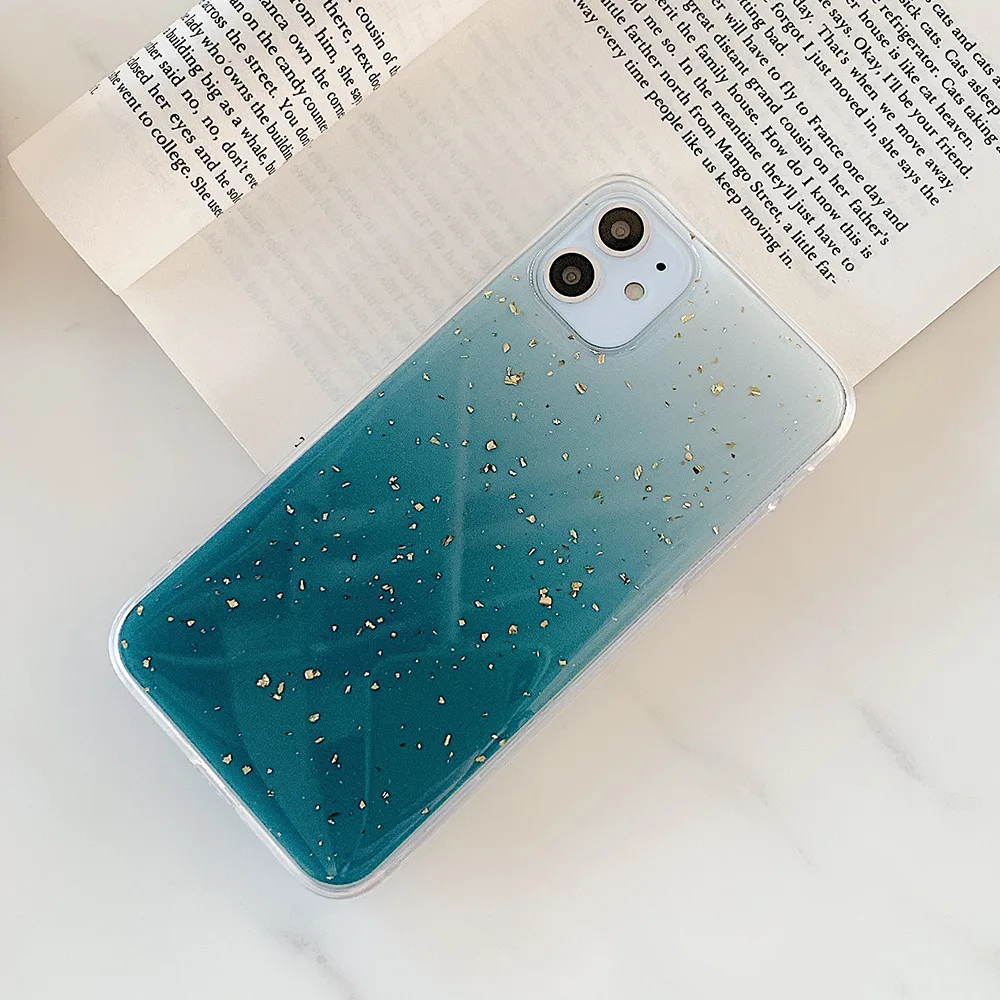 Blue Sea I Роскошный Золотой фольга геометрический мрамор чехол для телефона для iPhone 11 Pro Max XR X XS Max 7 8 6 6s Plus Мягкий ТПУ чехол Блестящий Модный чехол - Цвет: Blue Sea I