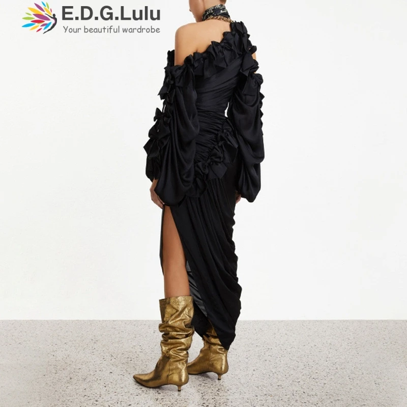 EDGLuLu женское дизайнерское подиумное платье 2019 высокое качество сексуальное