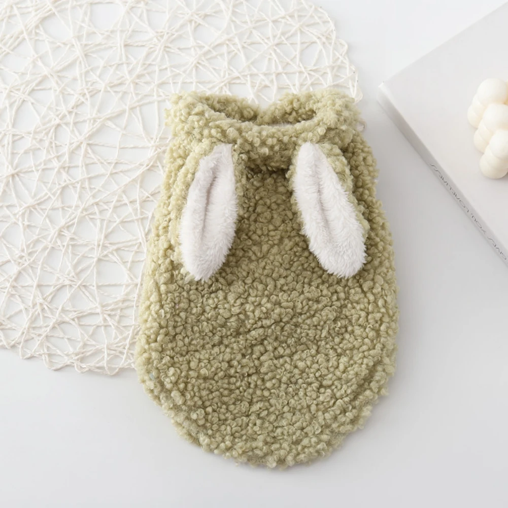 

Осенне-зимний свитер с капюшоном для собак с милыми кроличьими ушками, жилет для щенков, пальто, одежда для собак маленького и среднего разм...