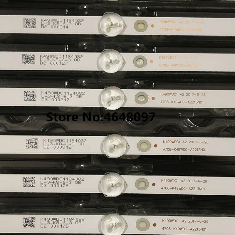 Светодиодная лента 9 шт./лот для подсветки телевизора P hi lis 49 дюймов K490WDC1 A2 4708 K49WDC