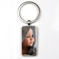 personalizeds photo pendants custom rectangular keychain photo of your baby child mom dad grandparent loved gift family member 1