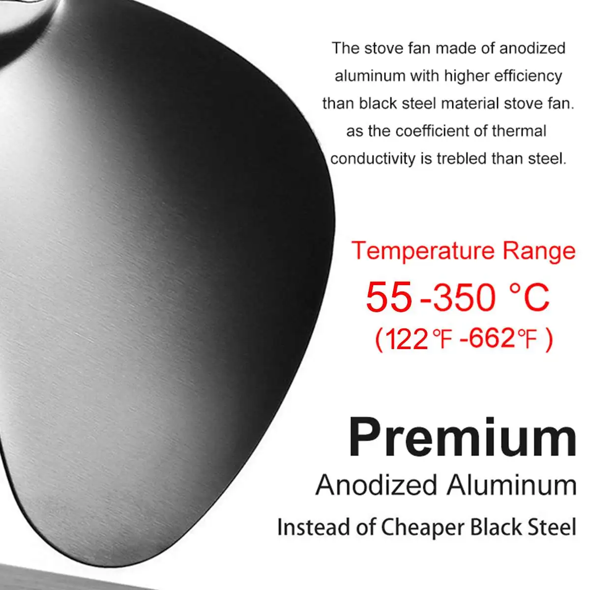 

Fireplace Fan Black Fireplace Heat Powered Stove Fan 5 Blades Stove Fan Log Wood Burner Ecofan Quiet Efficient Heat Distribution