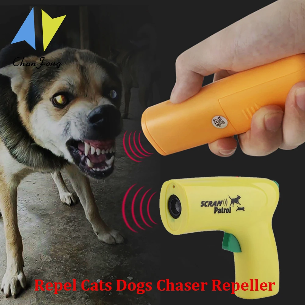 

ChanFong Ultrasonic Dog Cat Repeller Infrared Laser Chaser Mini Portable Animal Trainer Bark Stop Control Device Pet Supplies