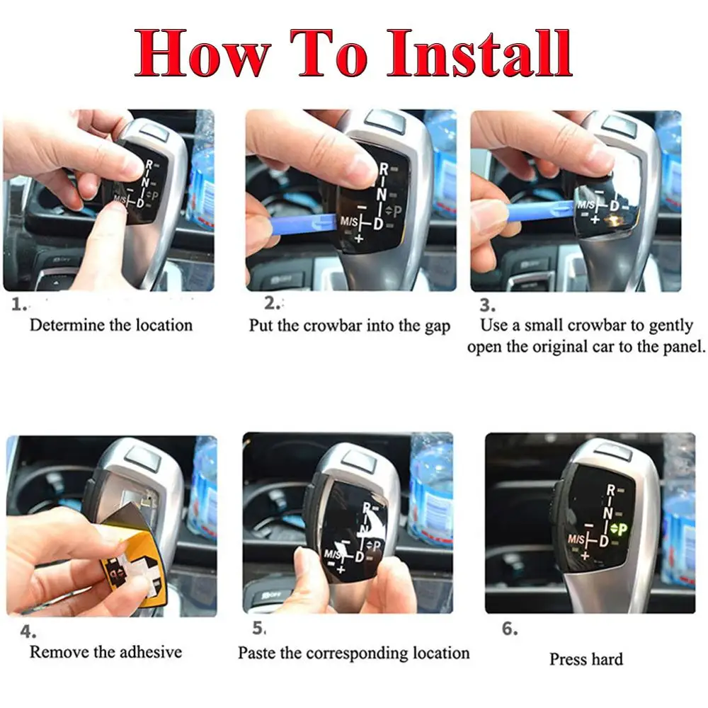 

Car Shift Knob Panel Gear Button Cover Emblem M Performance Sticker For BMW X1 X3 X5 X6 M3 M5 F01 F10 F30 F35 F15 F16 F18