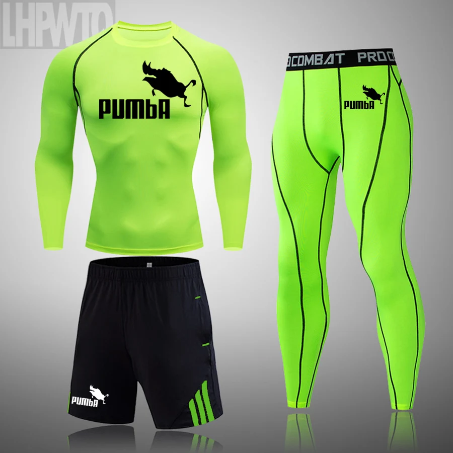 Брендовый мужской комплект одежды для фитнеса и бега спортивный костюм