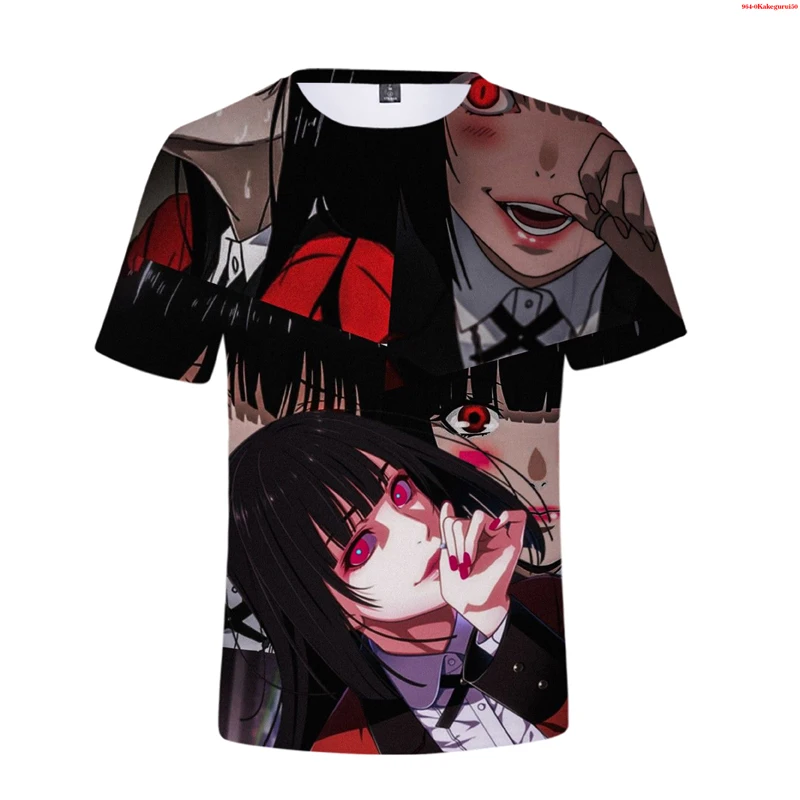 

New Streetwear Camisetas Anime Tshirt Hip Hop T Shirts Kakegurui Compulsive Gambler Manga Homme Shirts Vintage T Shirts Clothing