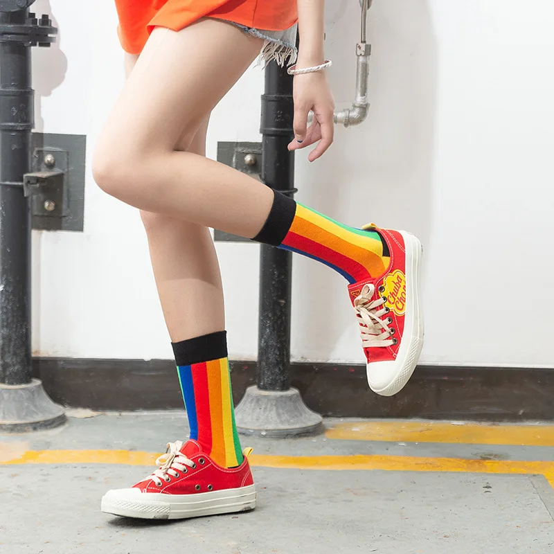 Женские носки осенние и зимние новые в стиле хип хоп для уличного скейтборда
