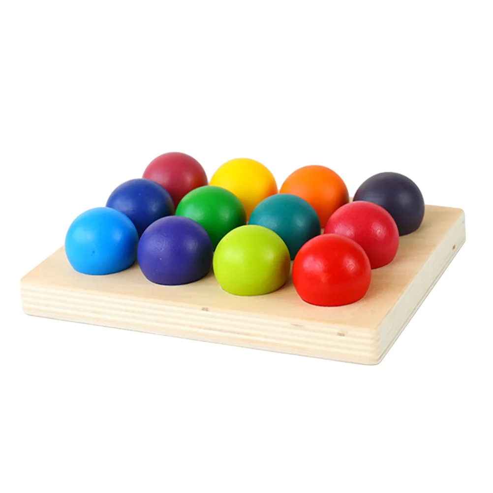 

1 Set Wooden Color Recognition Rainbow Sorting Blocks Educational Stack Puzzle