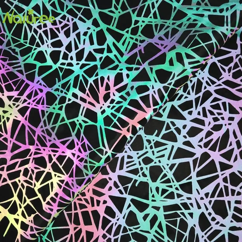 50 см * 150 цветная светоотражающая ткань Радужная светящаяся для Ветровки Куртка