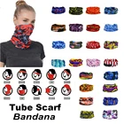 Маска для лица, шейный шарф-труба для мужчин и женщин, Пылезащитная, ветрозащитная, с принтом, мягкая эластичная Волшебная бандана, уличный спортивный головной убор, 1 шт.