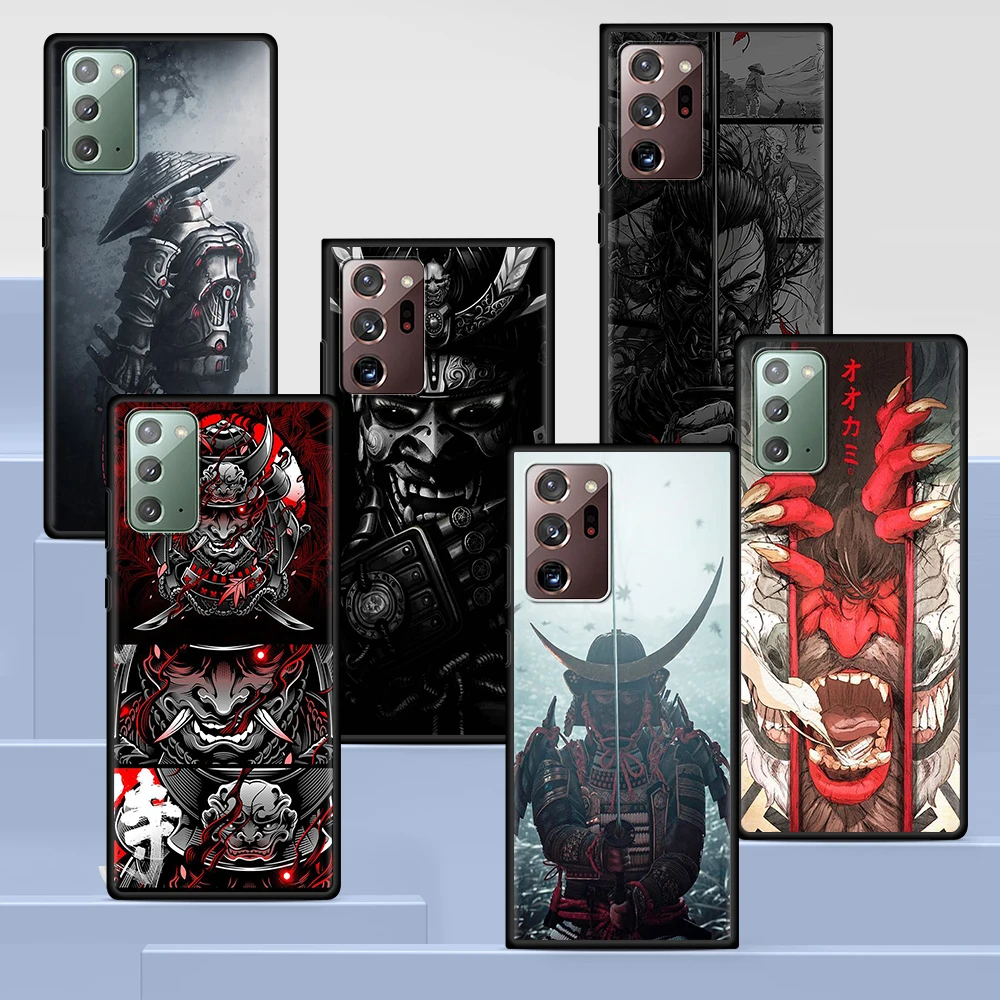 

Samurai Demon Case for Samsung Galaxy S20 FE S21 Ultra S10 Lite S10e S9 S8 Plus S7 Edge A12 5G A51 A52 Black Soft Phone Cover