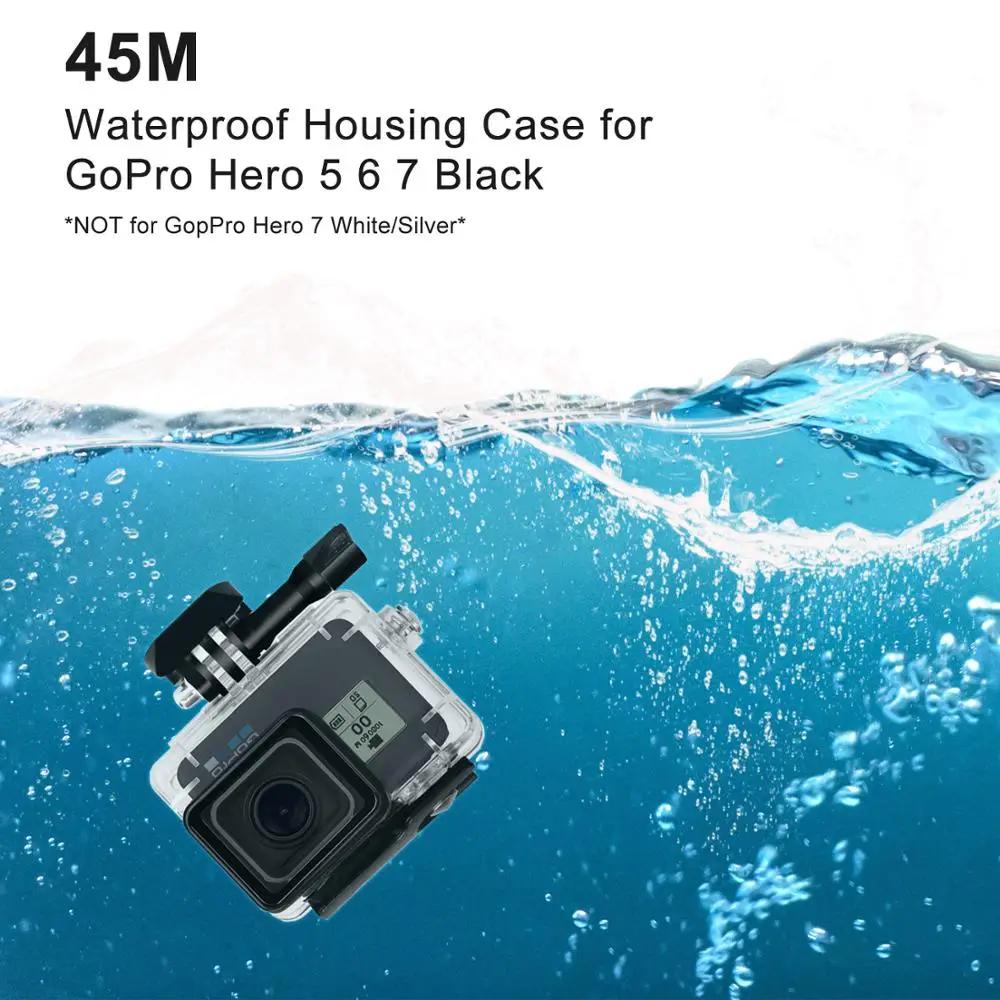 Водонепроницаемый чехол для камеры GoPro Hero 5 6 7 черный 45 м|waterproof housing|camera waterproof